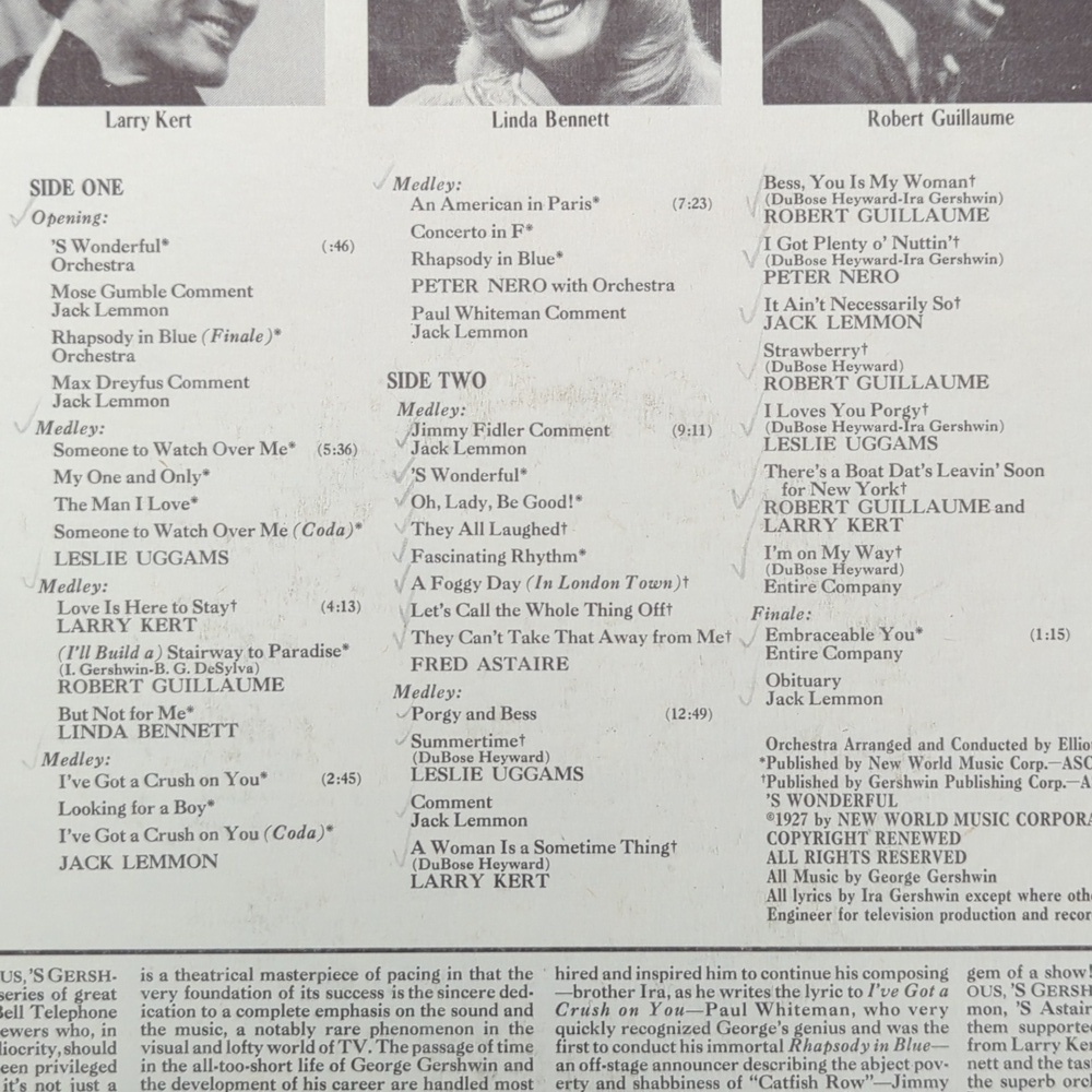 S'Wonderful, S'Marvelous, S'Gershwin LP - Picture 3 of 5